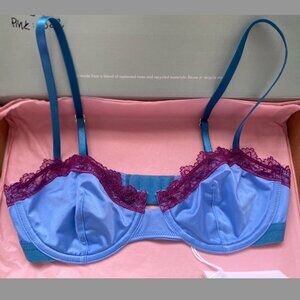 Dora Larsen Paige Lace Trim Underwire Bra NWT